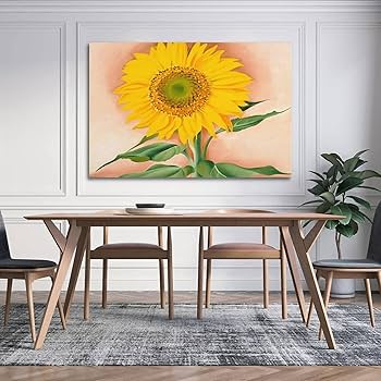 ジョージア・オキーフ 「ひまわりSUNFLOWER」　額付き 高級アートプリント ジョージア・オキーフ 「ひまわりSUNFLOWER」 額付き 高級アート